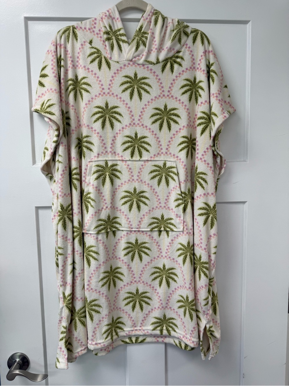 Throwzy Palm Tree Hooded Beach Coverup